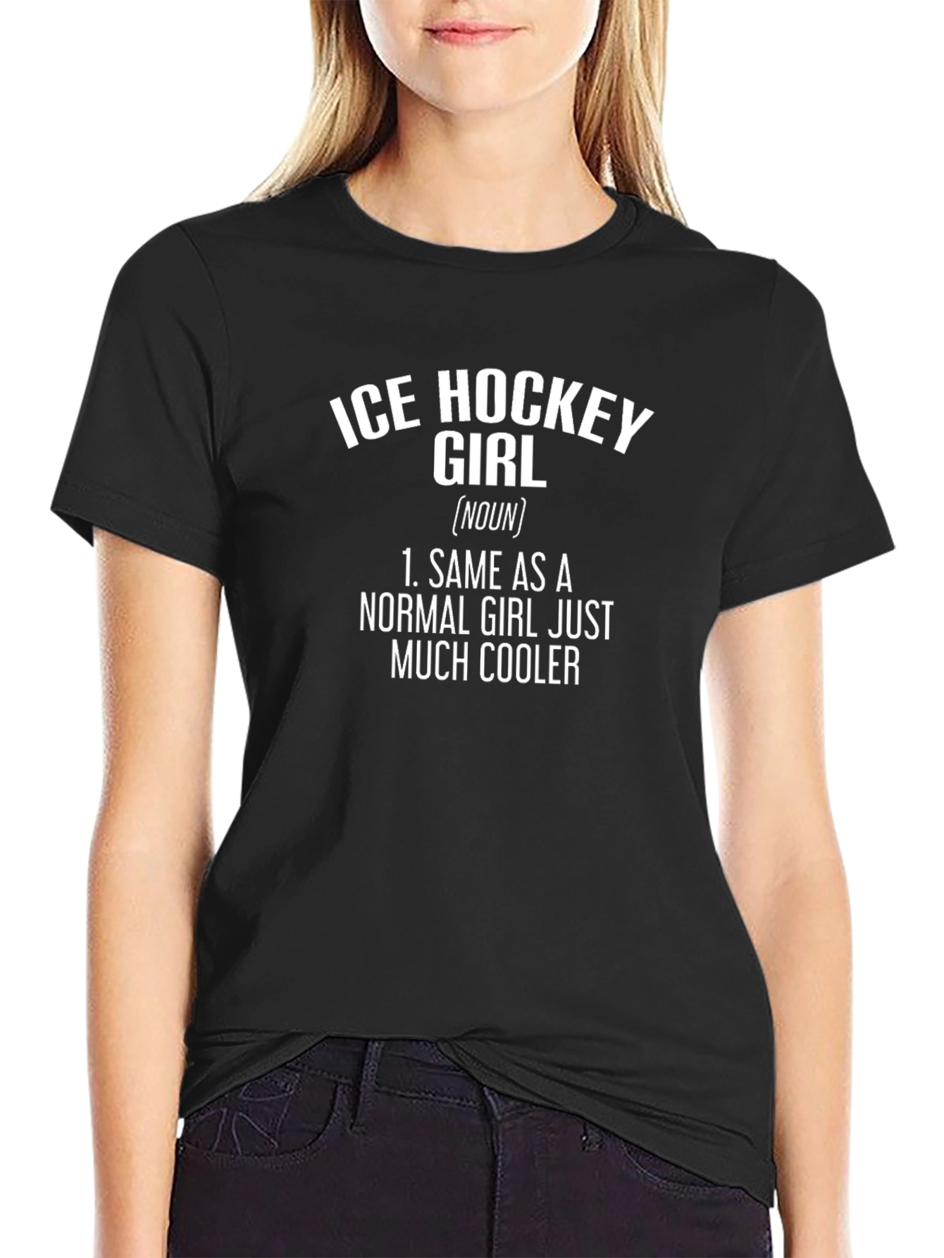 Ice Hockey Girl Novelty T-Shirt