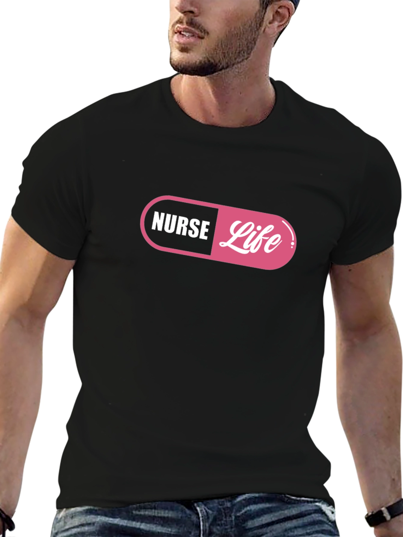 Nurse Life Graphic T-Shirt - Pill Design