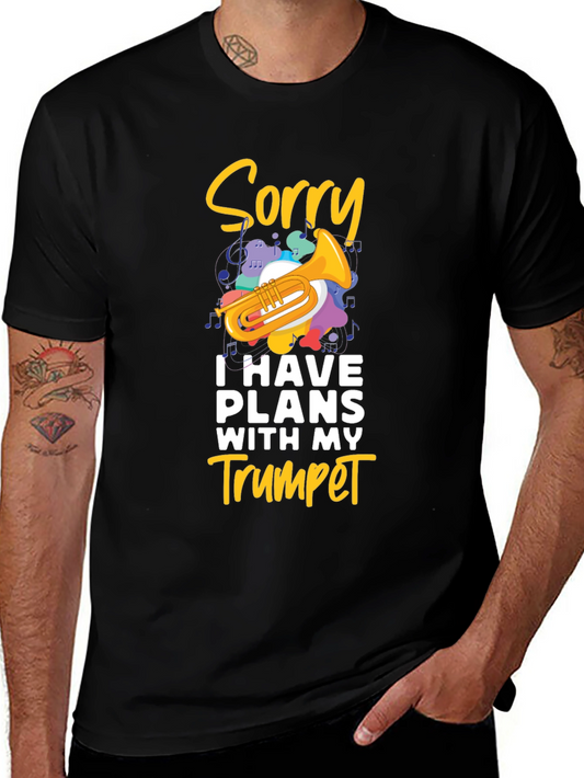 Sorry Trumpet Player Black T-Shirt