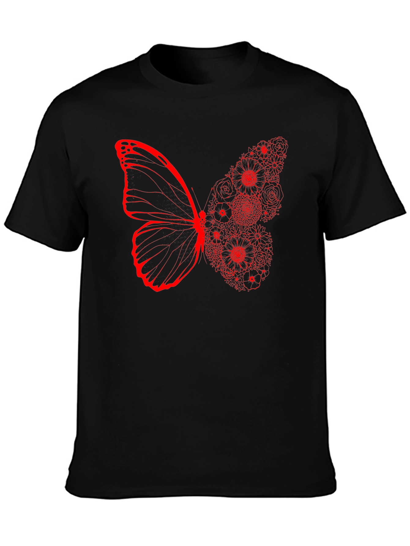 Butterfly Floral Graphic Print Tee