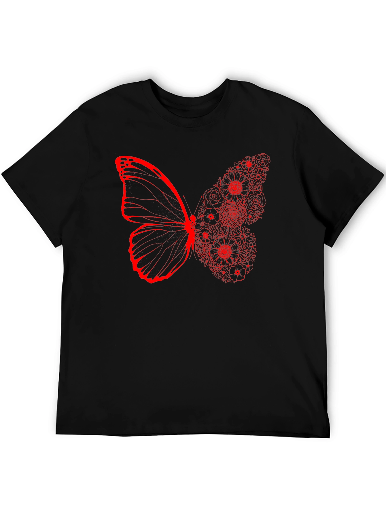 Butterfly Floral Graphic Print Tee