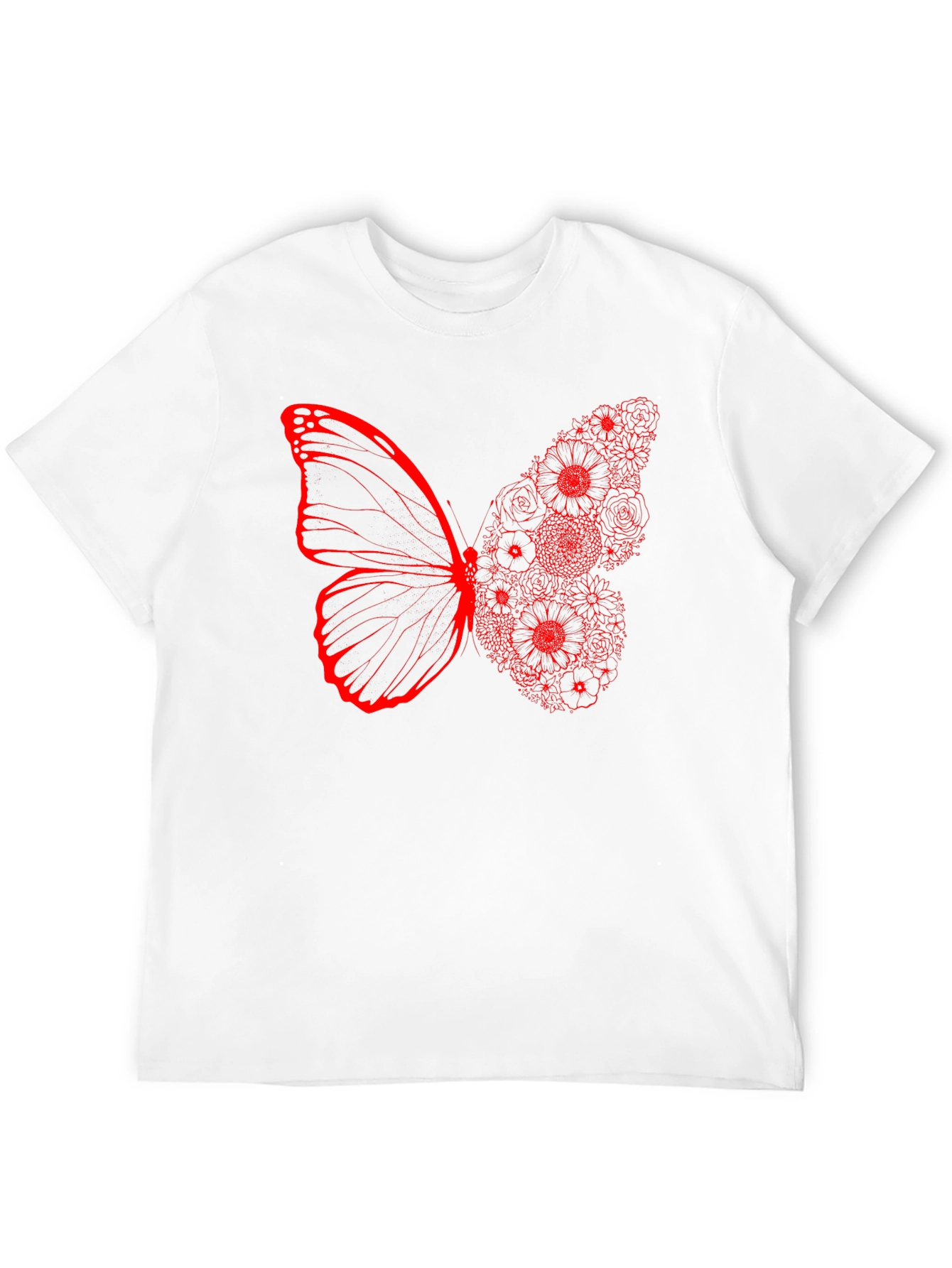 Butterfly Floral Graphic Print Tee