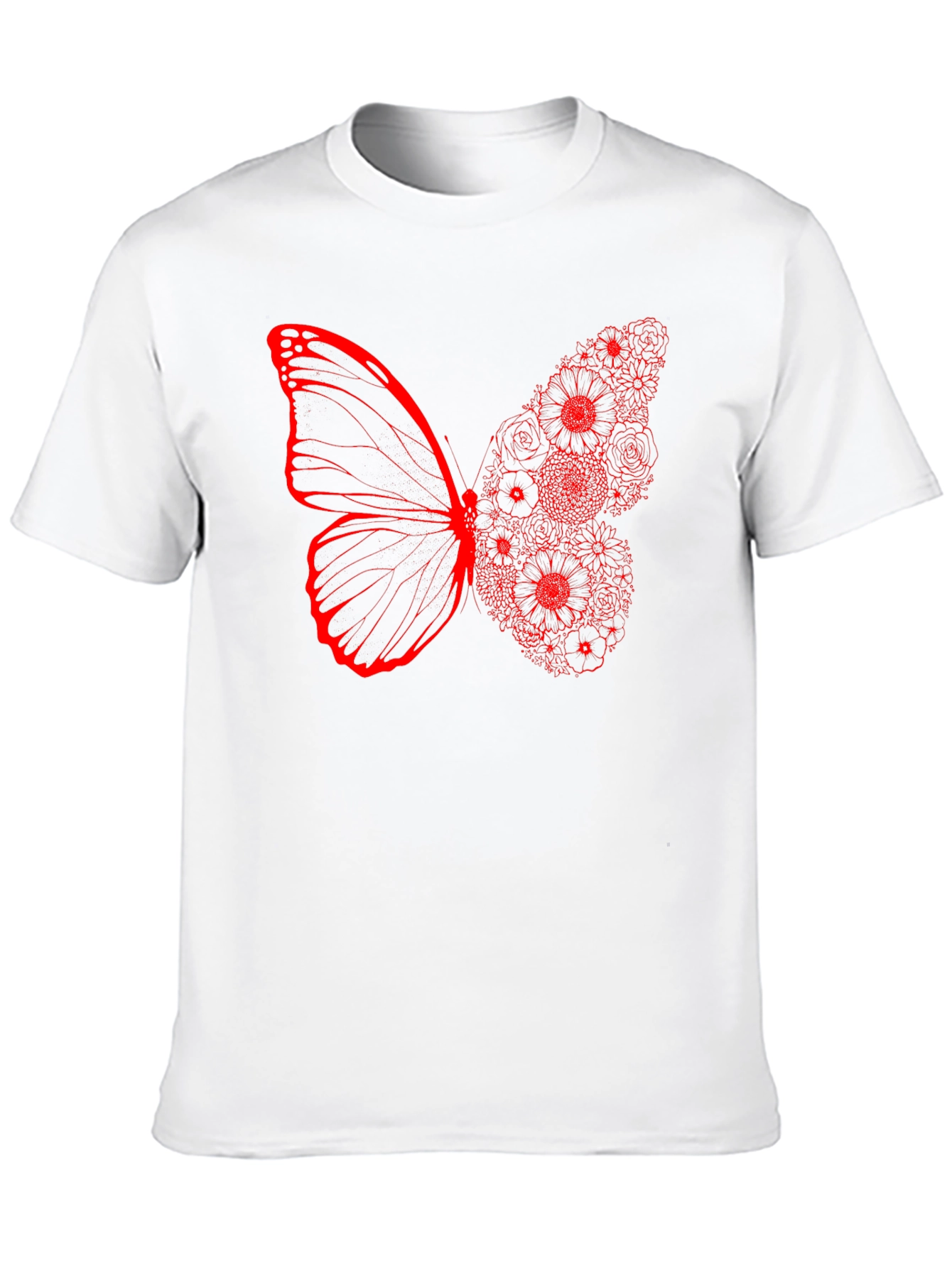Butterfly Floral Graphic Print Tee