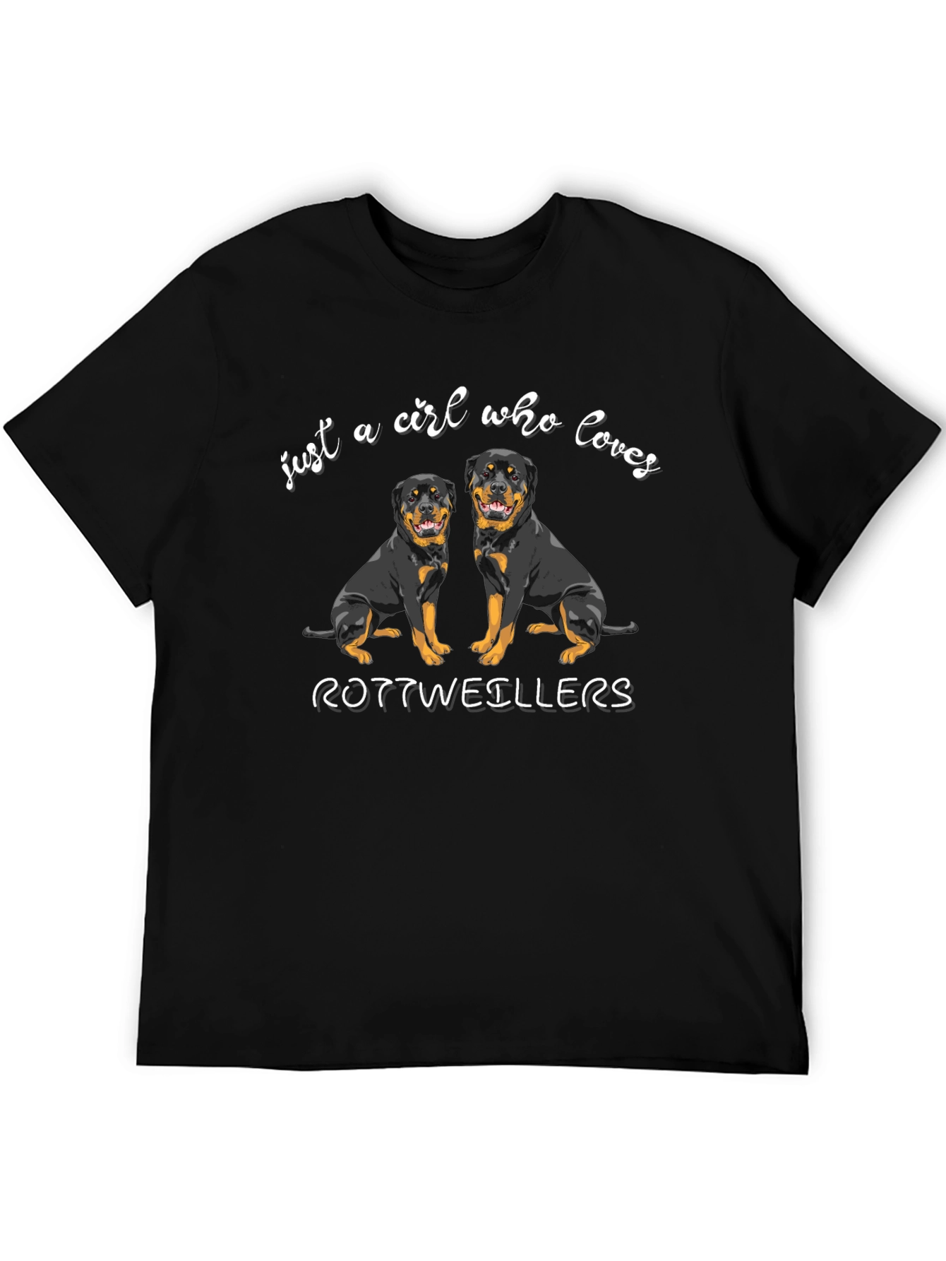 Rottweiler Lovers Black T-Shirt