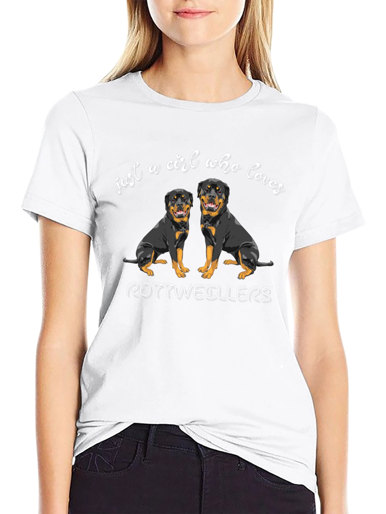 Rottweiler Lovers Black T-Shirt