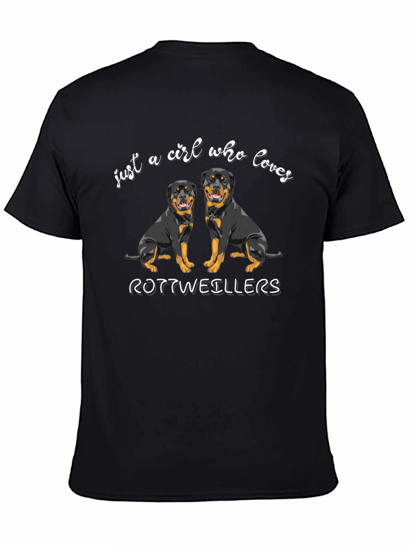 Rottweiler Lovers Black T-Shirt