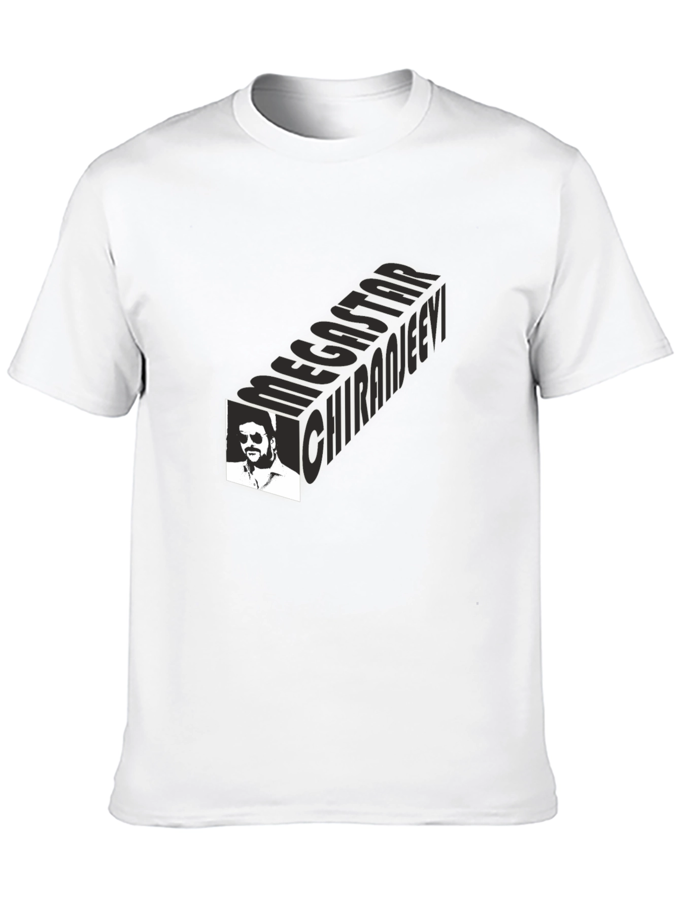 Megastar Chiranjeevi Black Graphic Tee