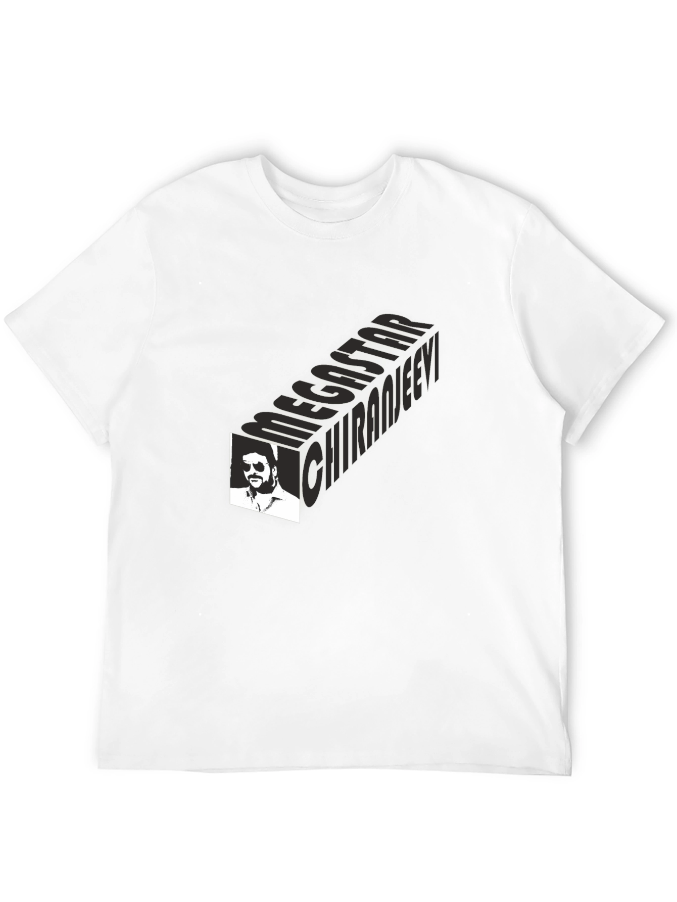 Megastar Chiranjeevi Black Graphic Tee