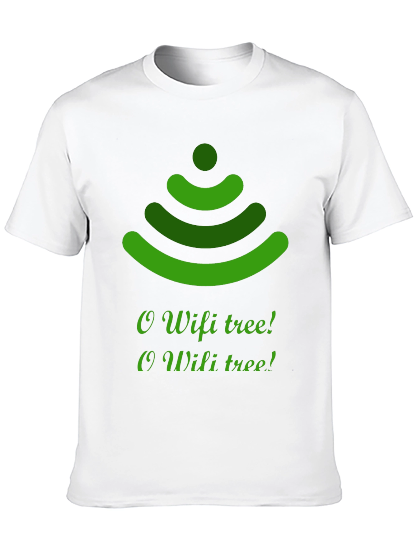 O Wifi Tree T-Shirt - Black Holiday Tee