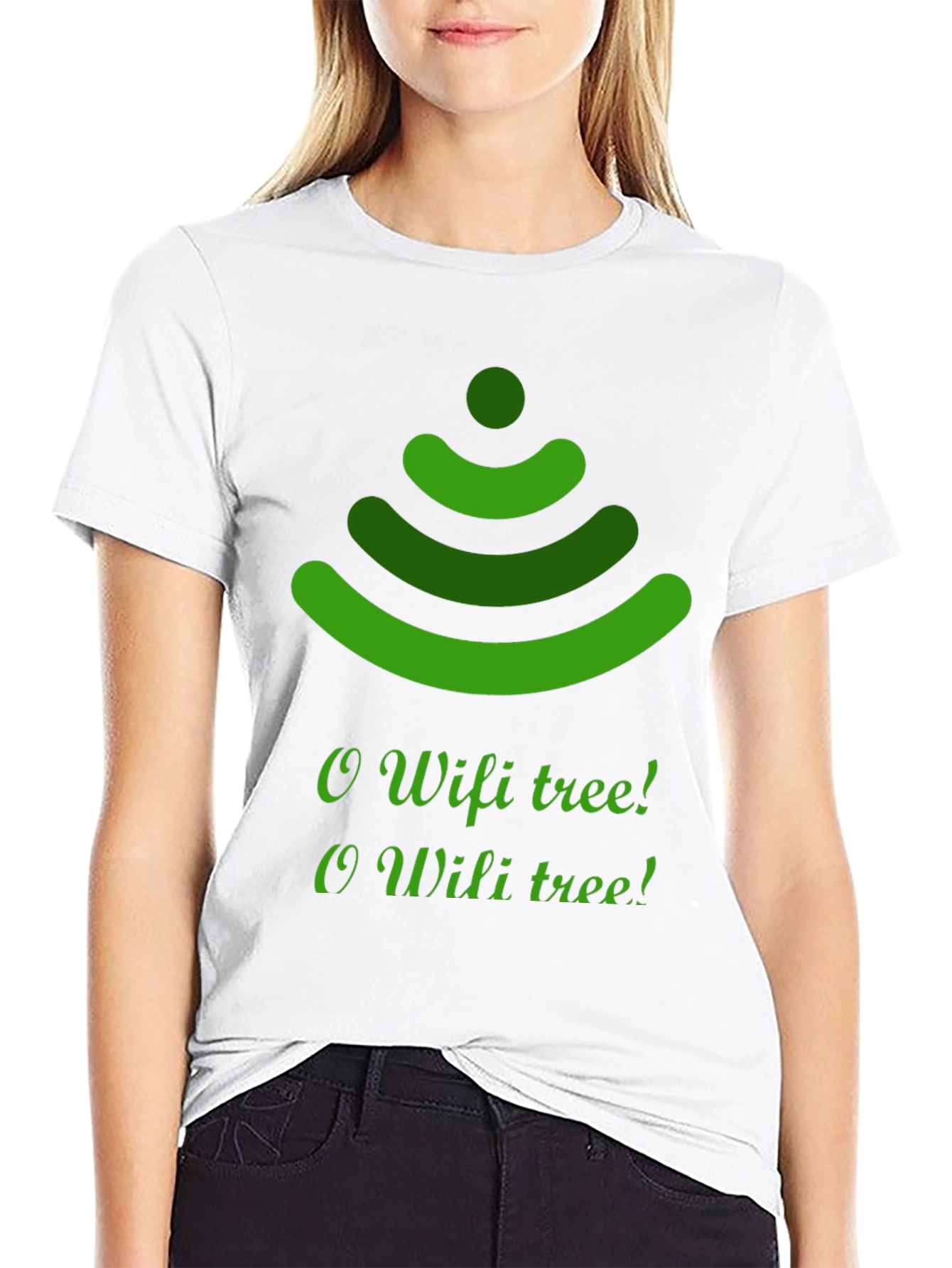 O Wifi Tree T-Shirt - Black Holiday Tee