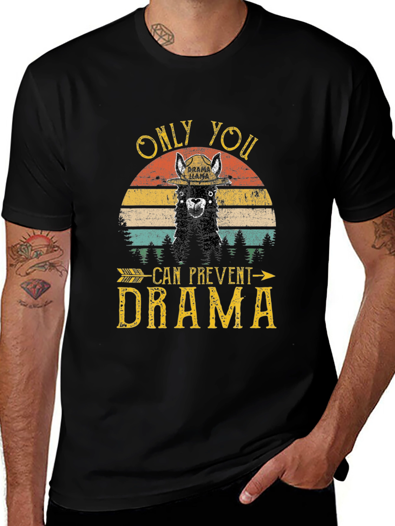 Drama Llama Graphic T-Shirt - Prevent Drama Tee
