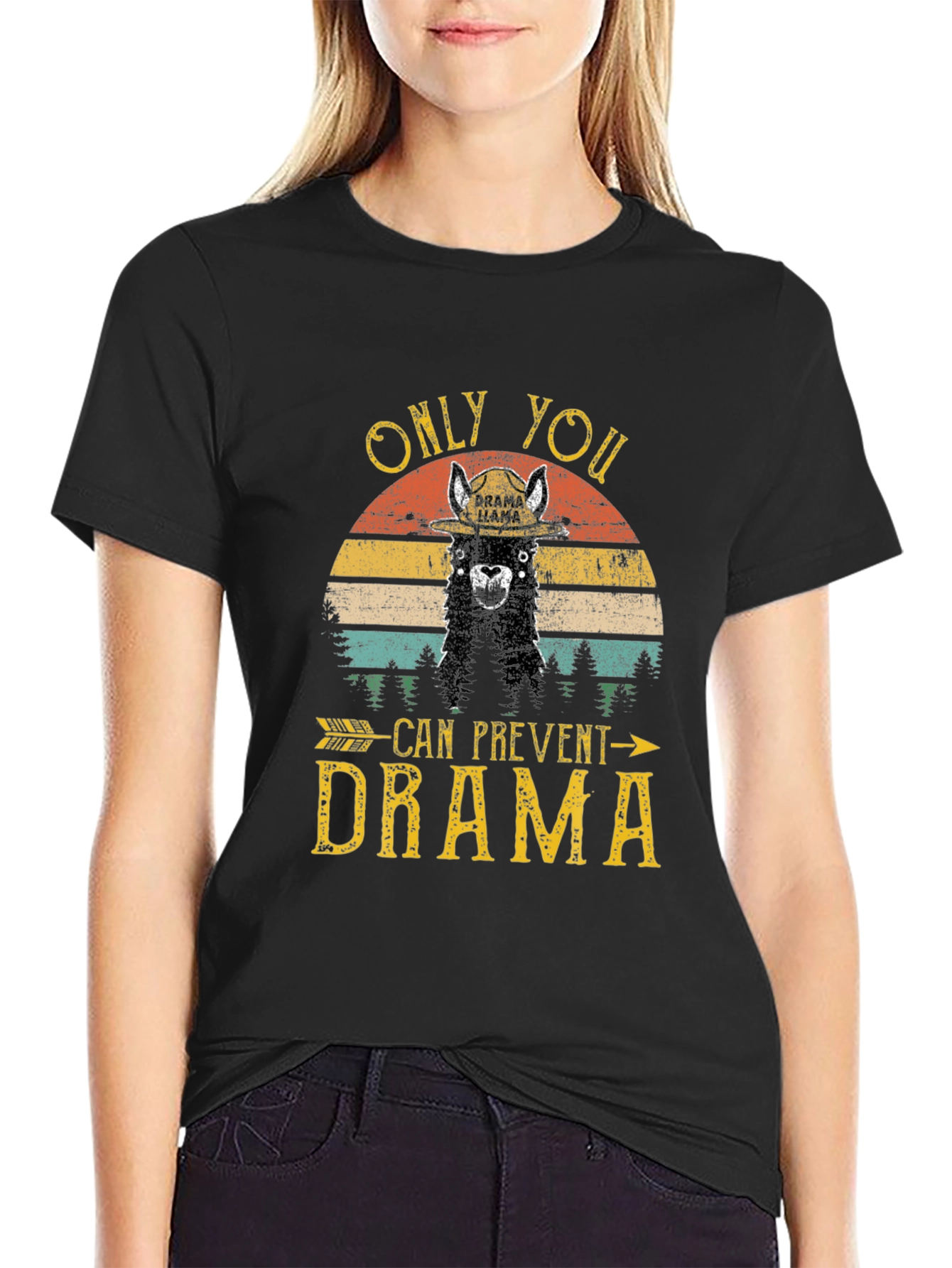Drama Llama Graphic T-Shirt - Prevent Drama Tee