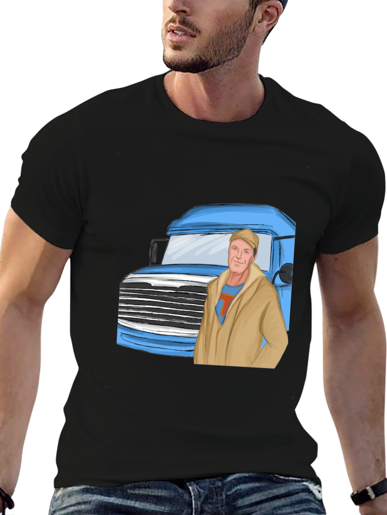 Trucker T-Shirt - Black