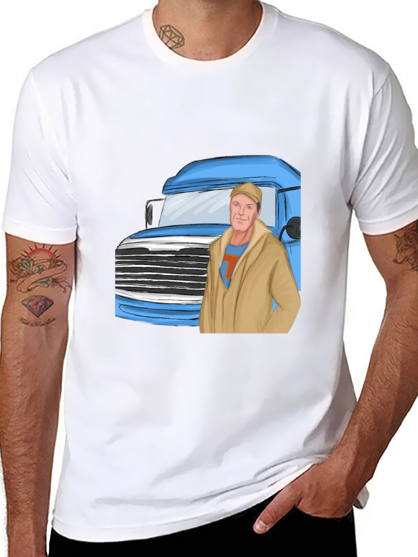 Trucker T-Shirt - Black