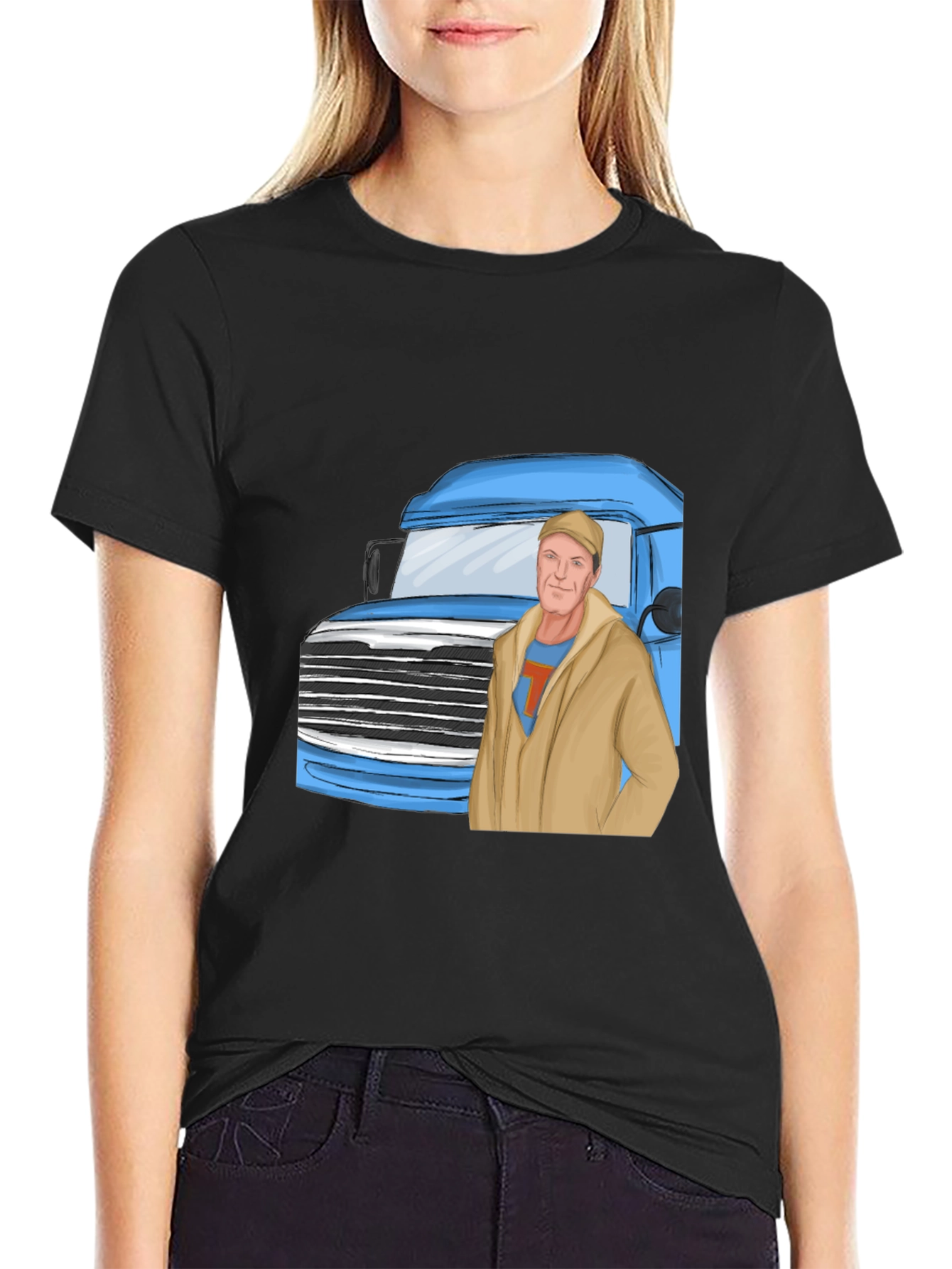 Trucker T-Shirt - Black