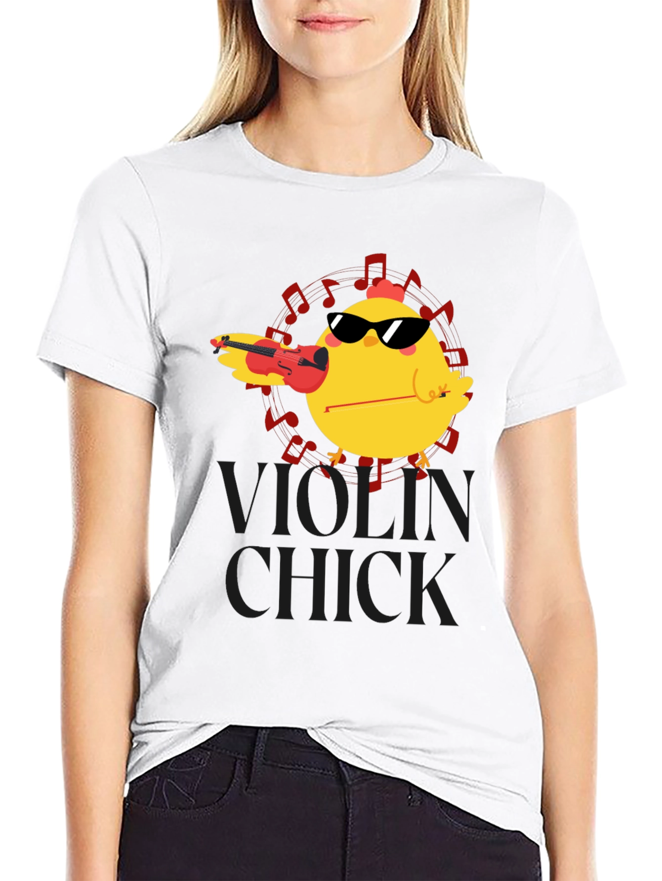 Violin Chick T-Shirt - Music Lover Tee