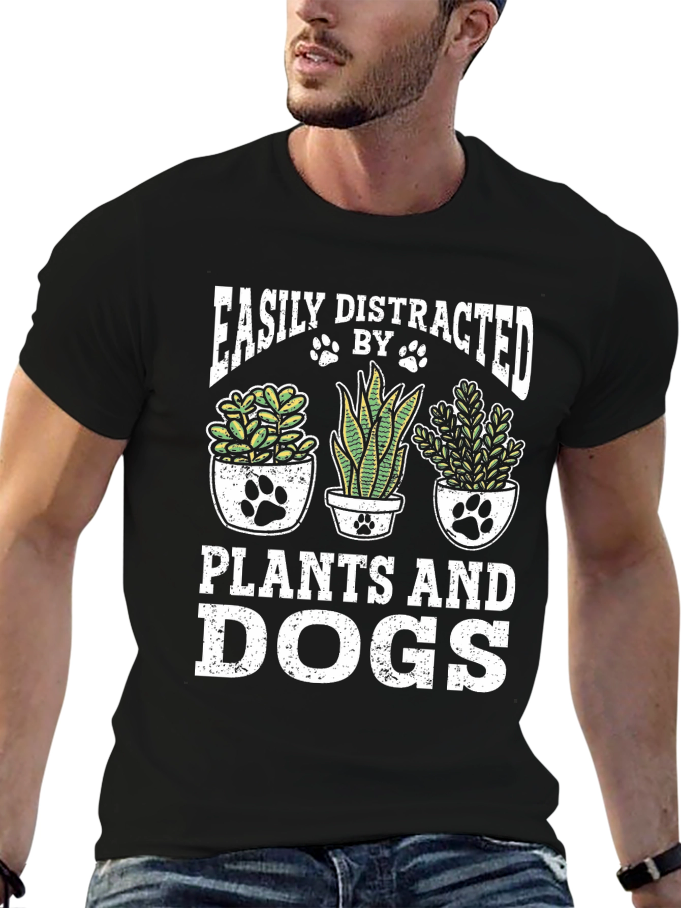 Easily Distracted by Plants and Dogs T-Shirt
