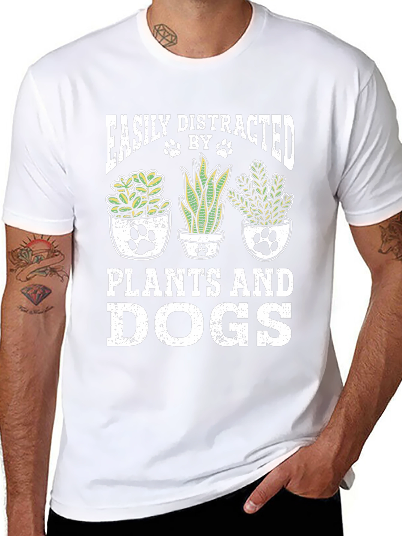 Easily Distracted by Plants and Dogs T-Shirt