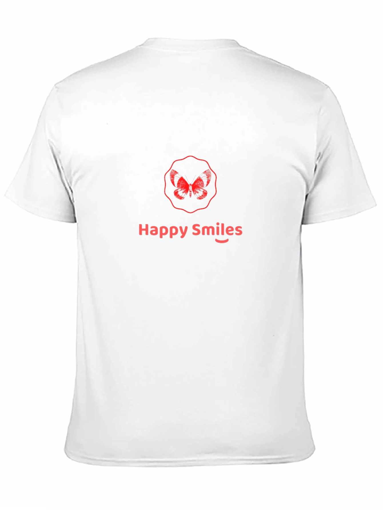 Happy Smiles Black T-Shirt - Butterfly Logo