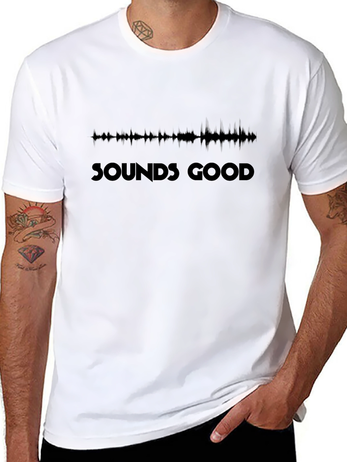 Sounds Good Graphic Tee - Mens Black T-Shirt