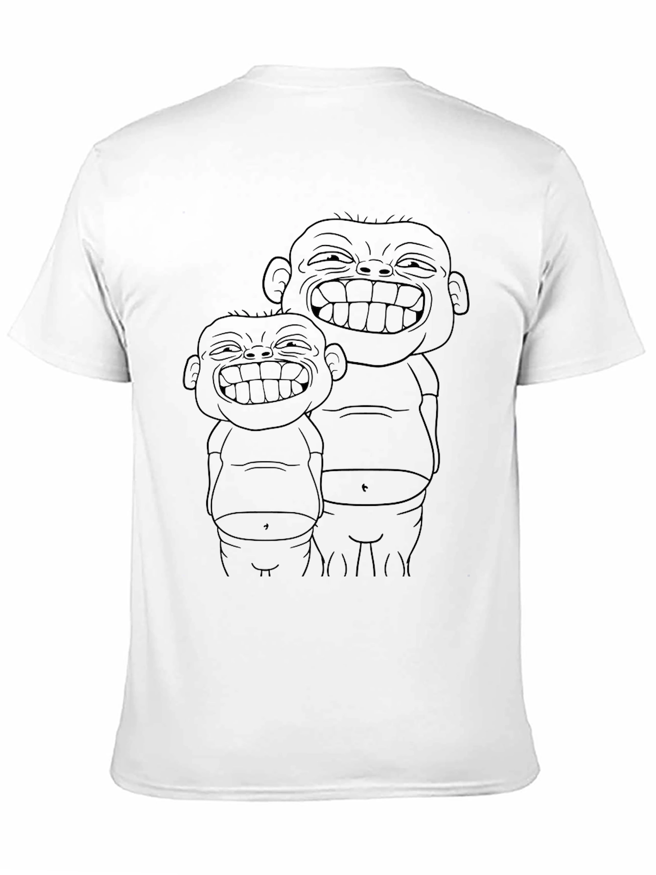 Cartoon Laughing Buddies Tee - Black