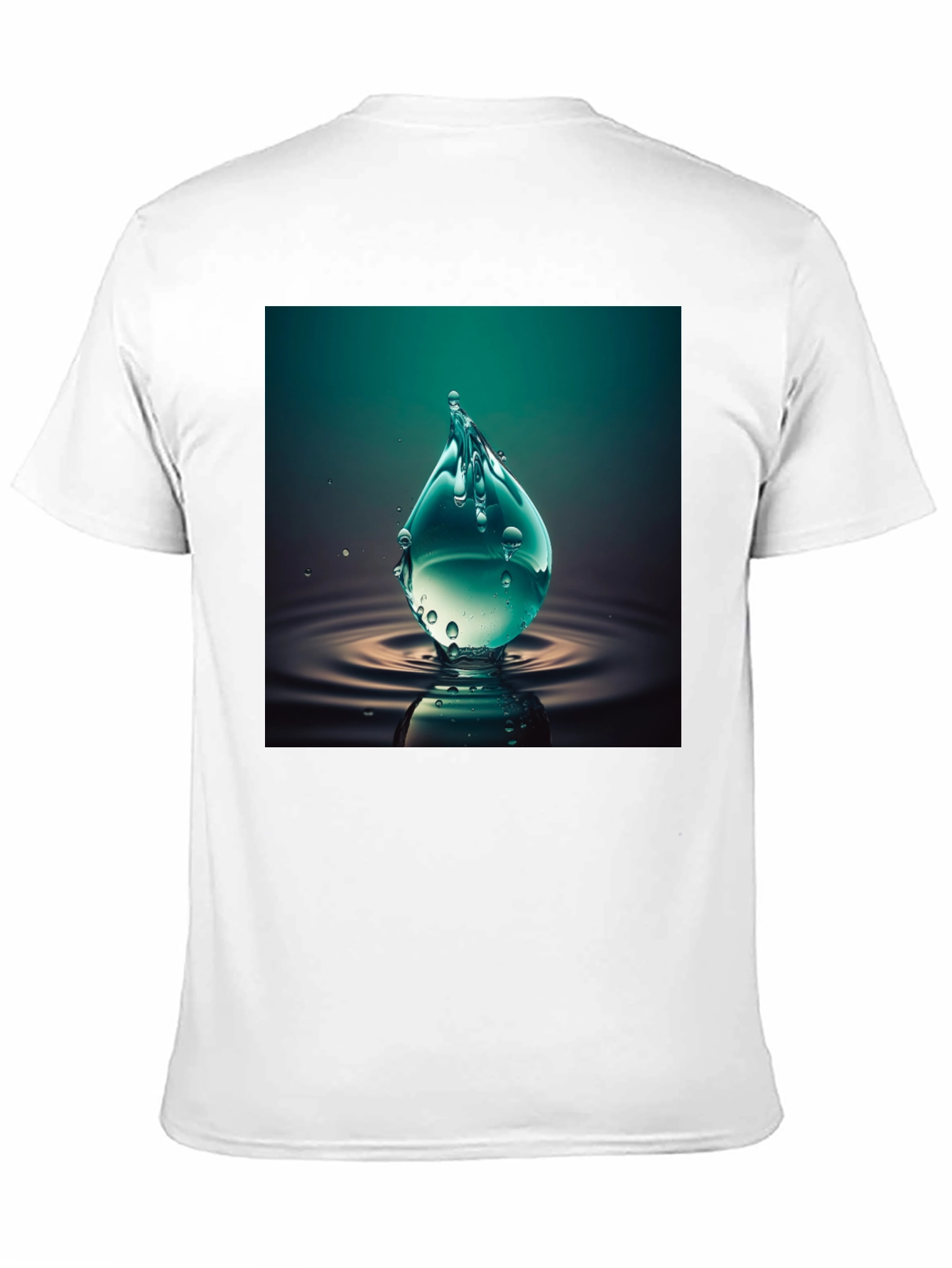 Water Drop Graphic Tee - Cool Black T-Shirt