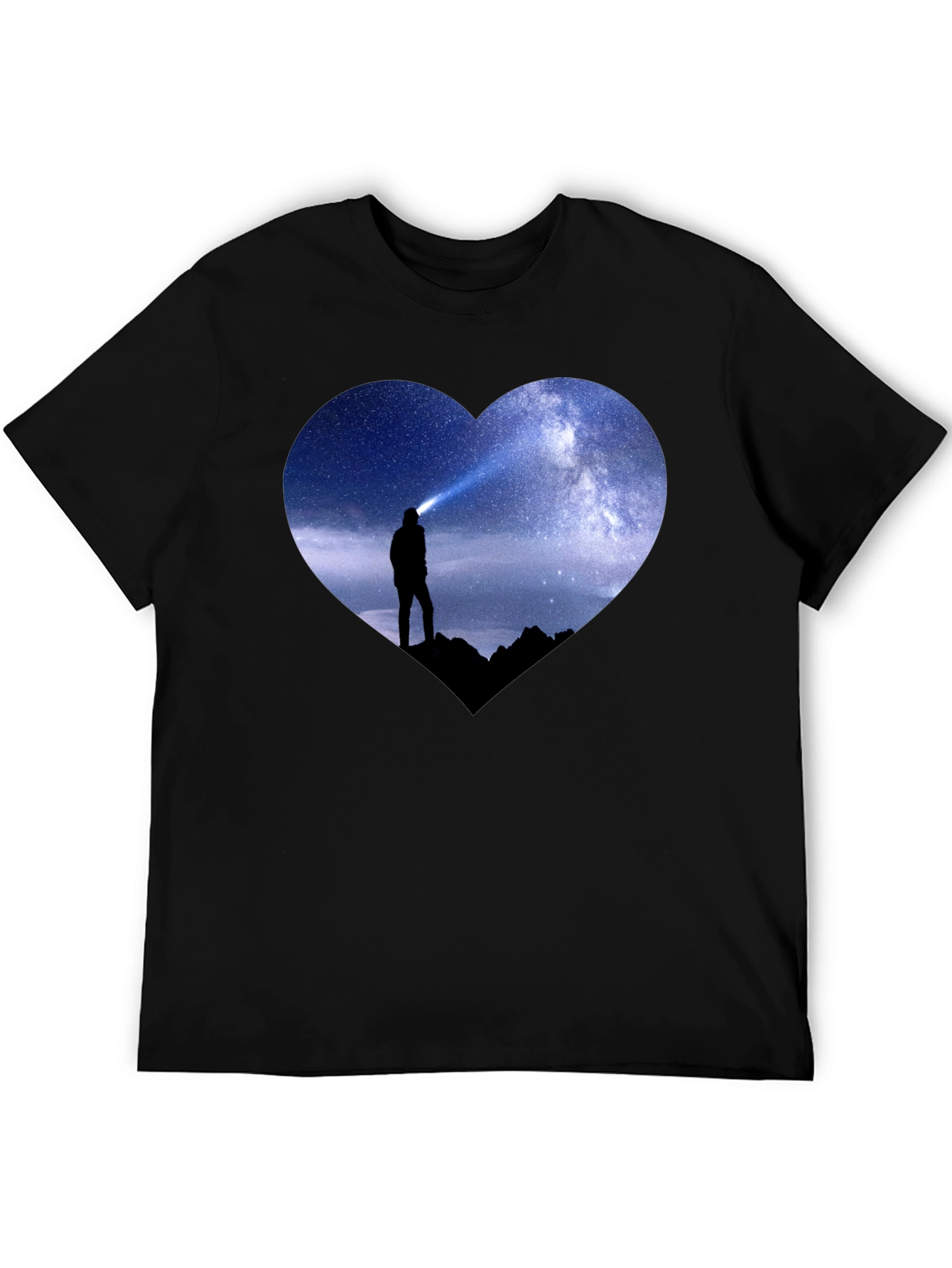 Starry Heart Explorer Black T-Shirt