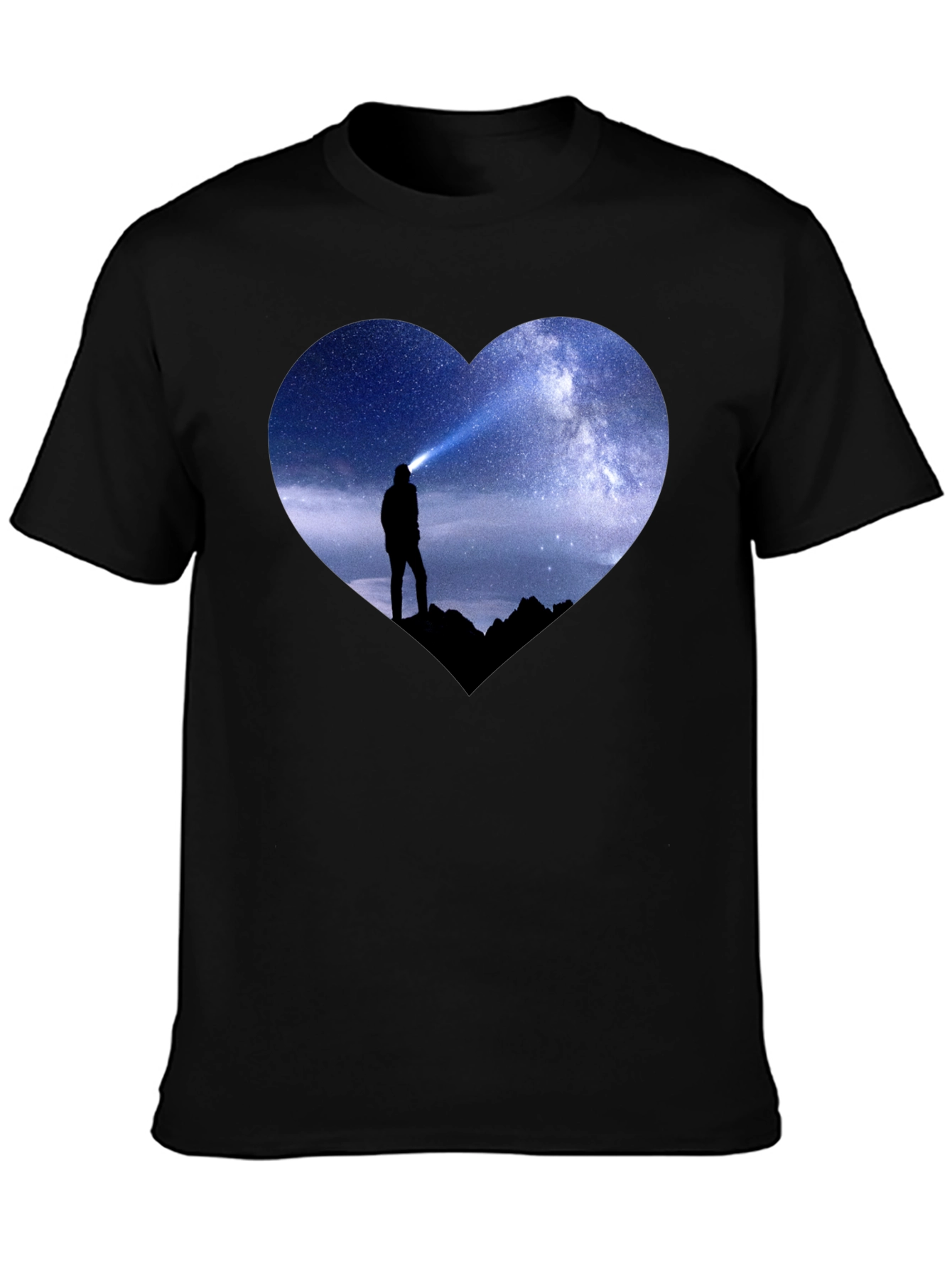 Starry Heart Explorer Black T-Shirt