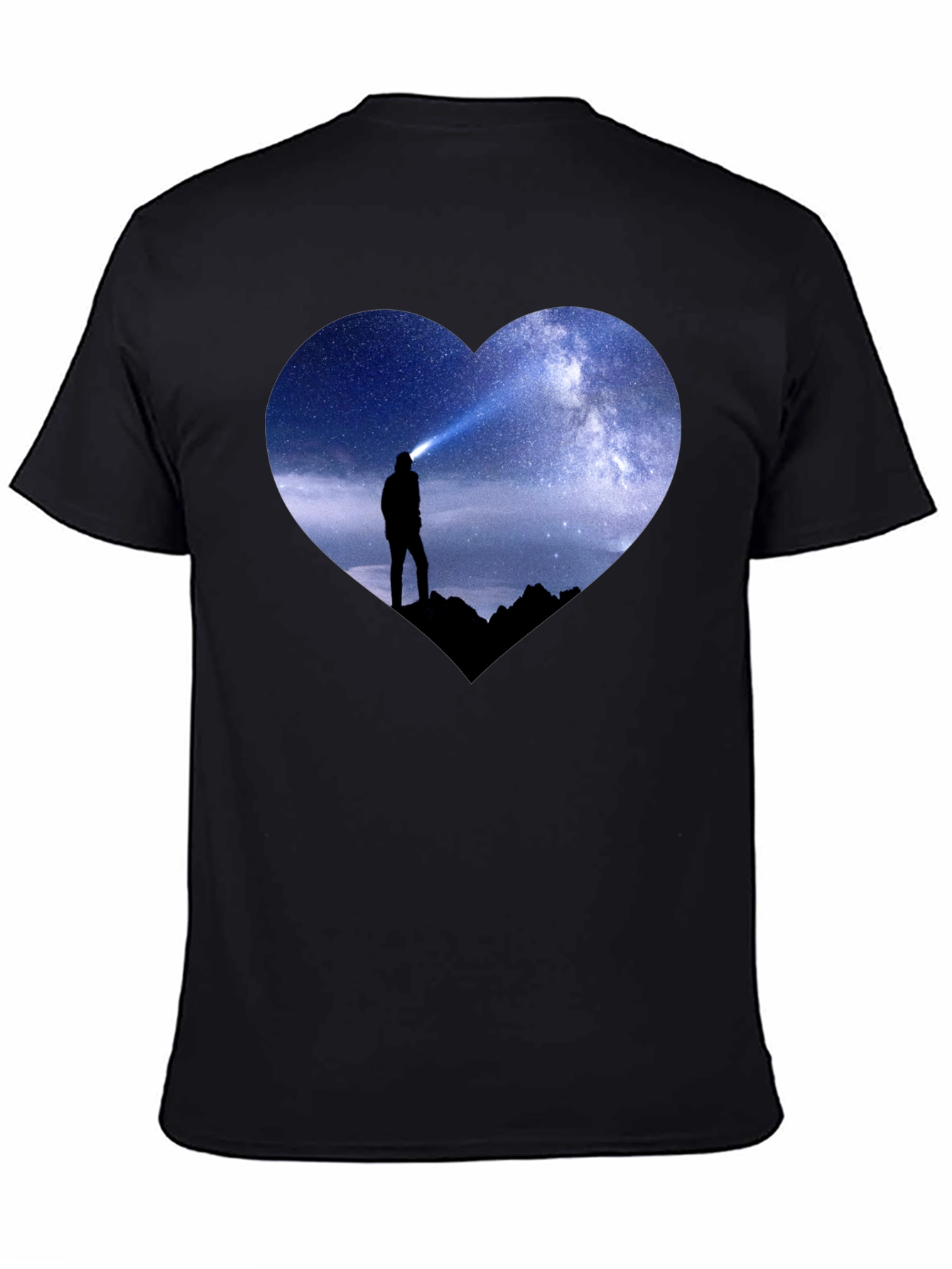 Starry Heart Explorer Black T-Shirt