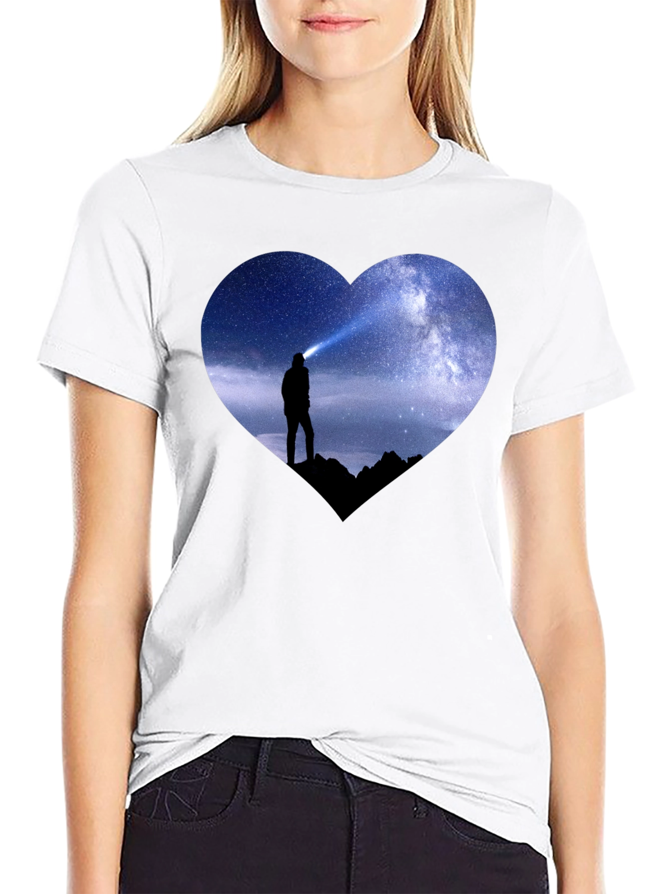 Starry Heart Explorer Black T-Shirt