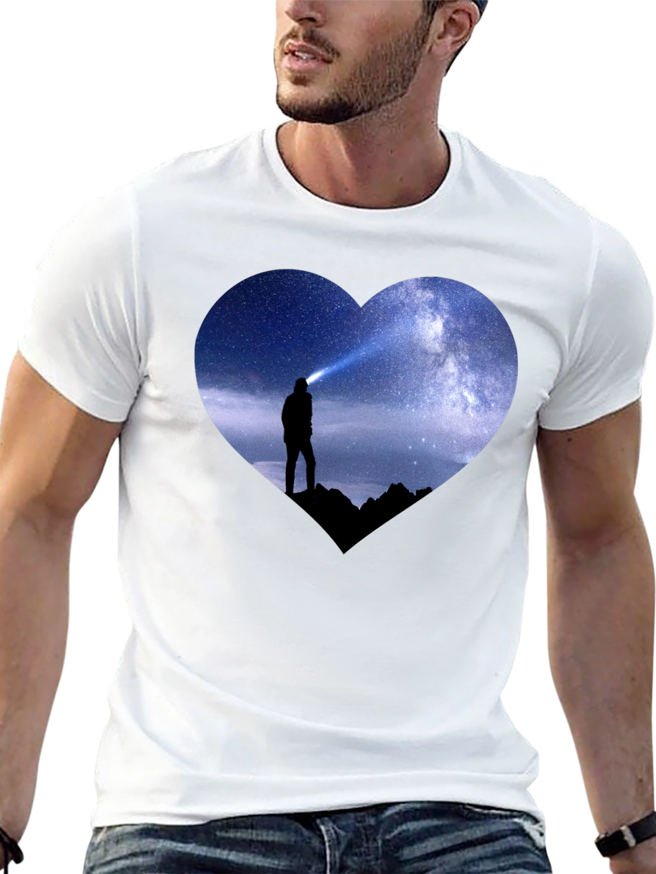 Starry Heart Explorer Black T-Shirt