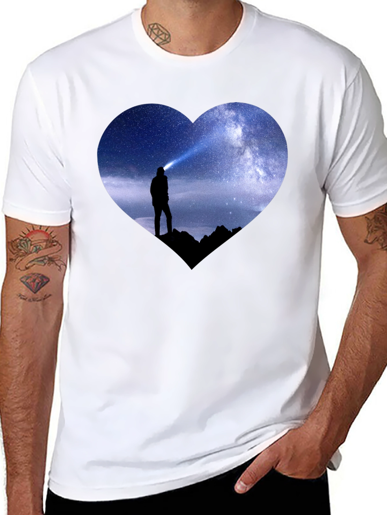 Starry Heart Explorer Black T-Shirt