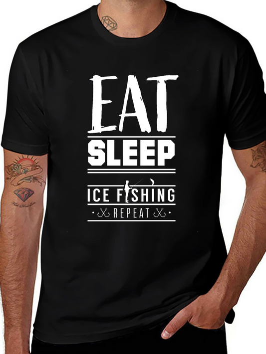Eat Sleep Ice Fishing Repeat T-Shirt