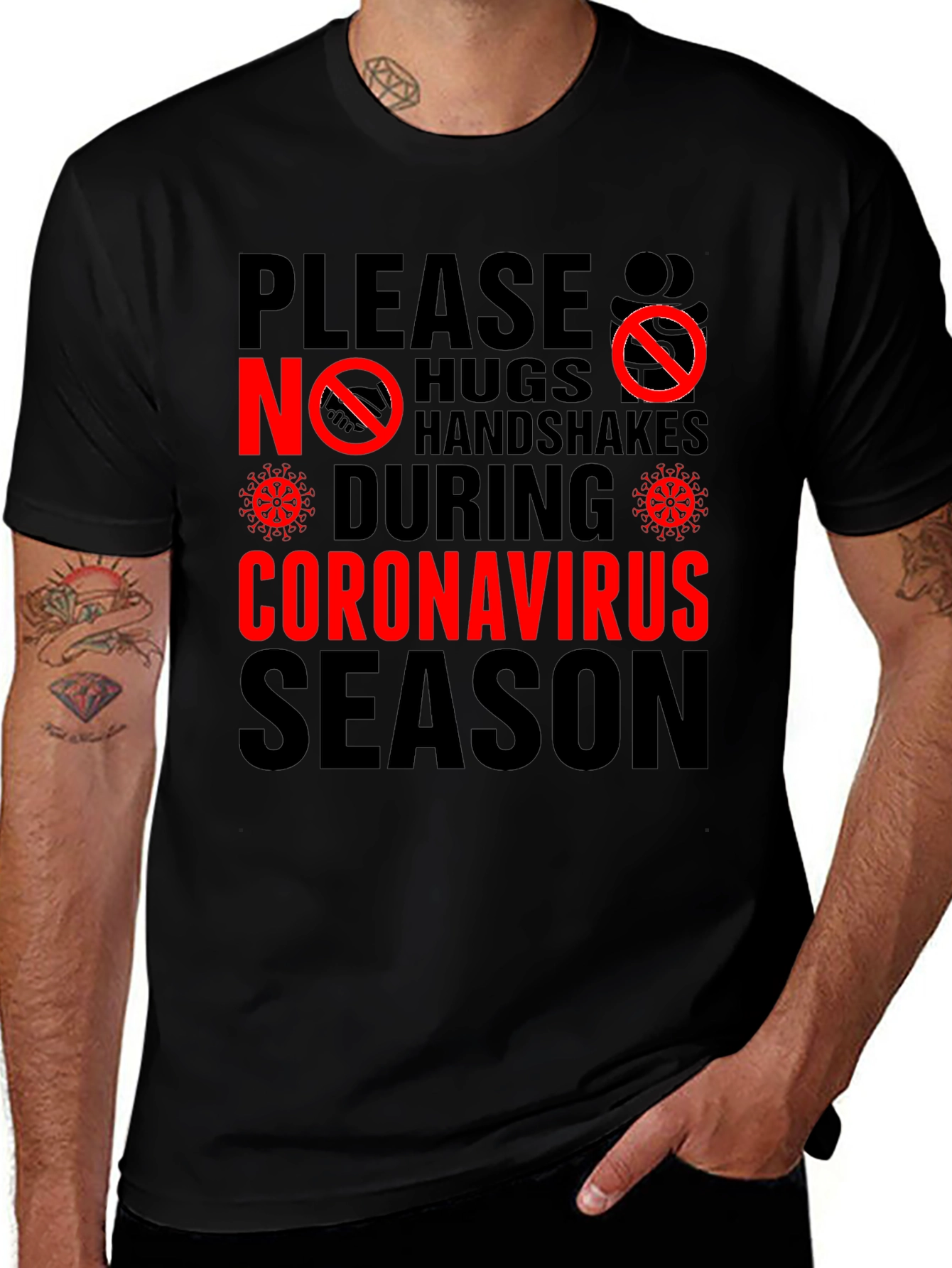 No Hugs No Handshakes T-Shirt
