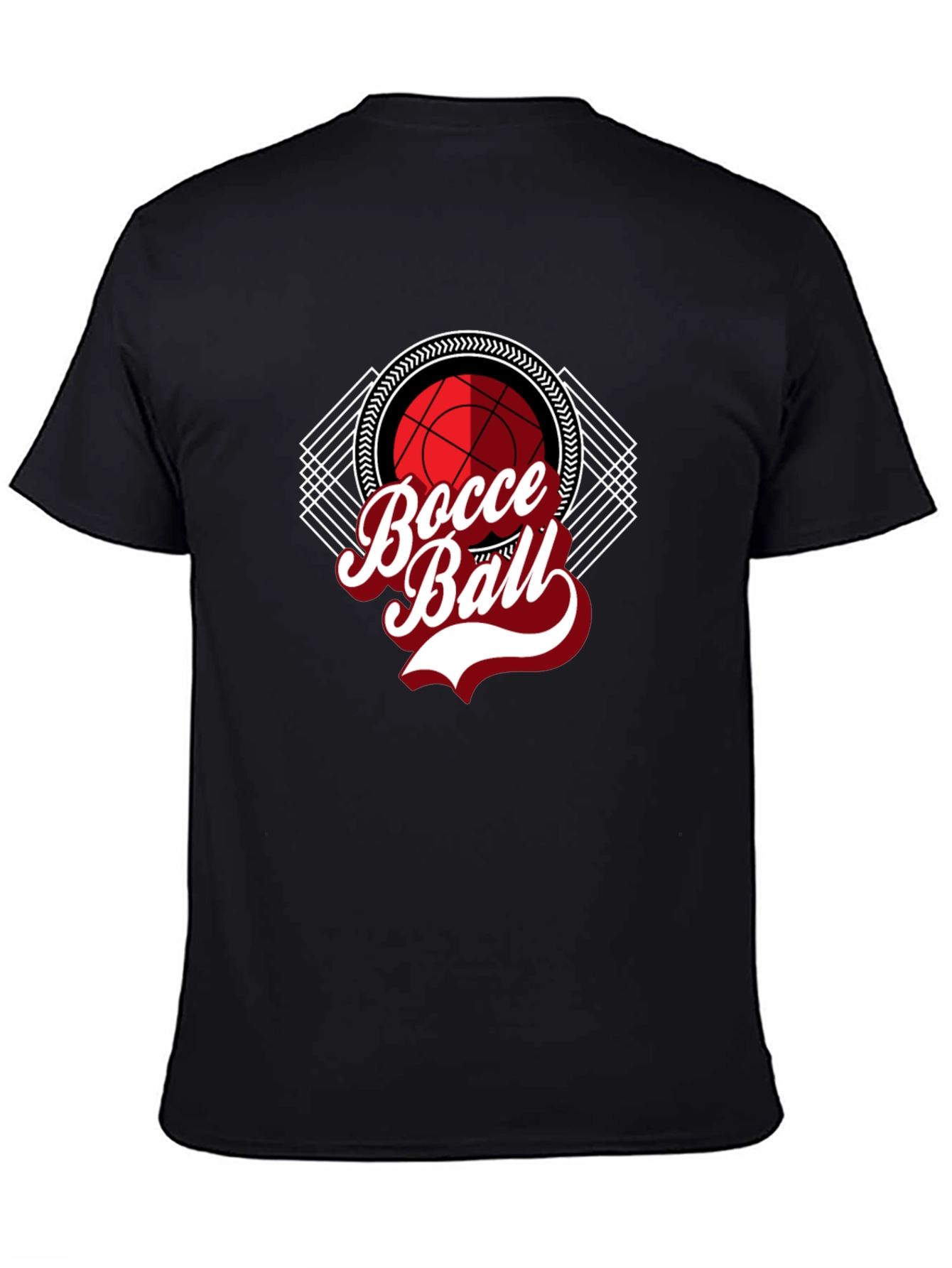Bocce Ball Graphic Tee - Black Cotton T-Shirt