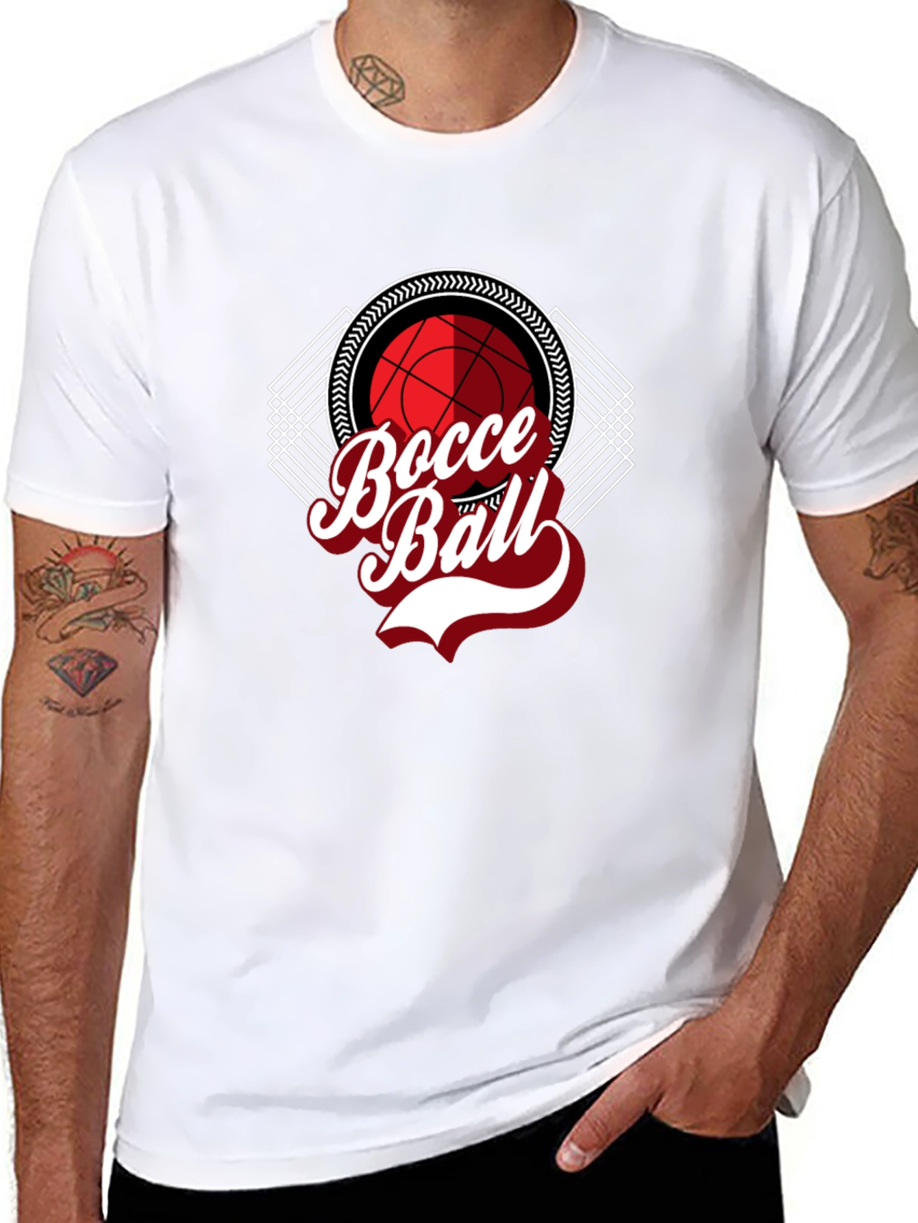 Bocce Ball Graphic Tee - Black Cotton T-Shirt