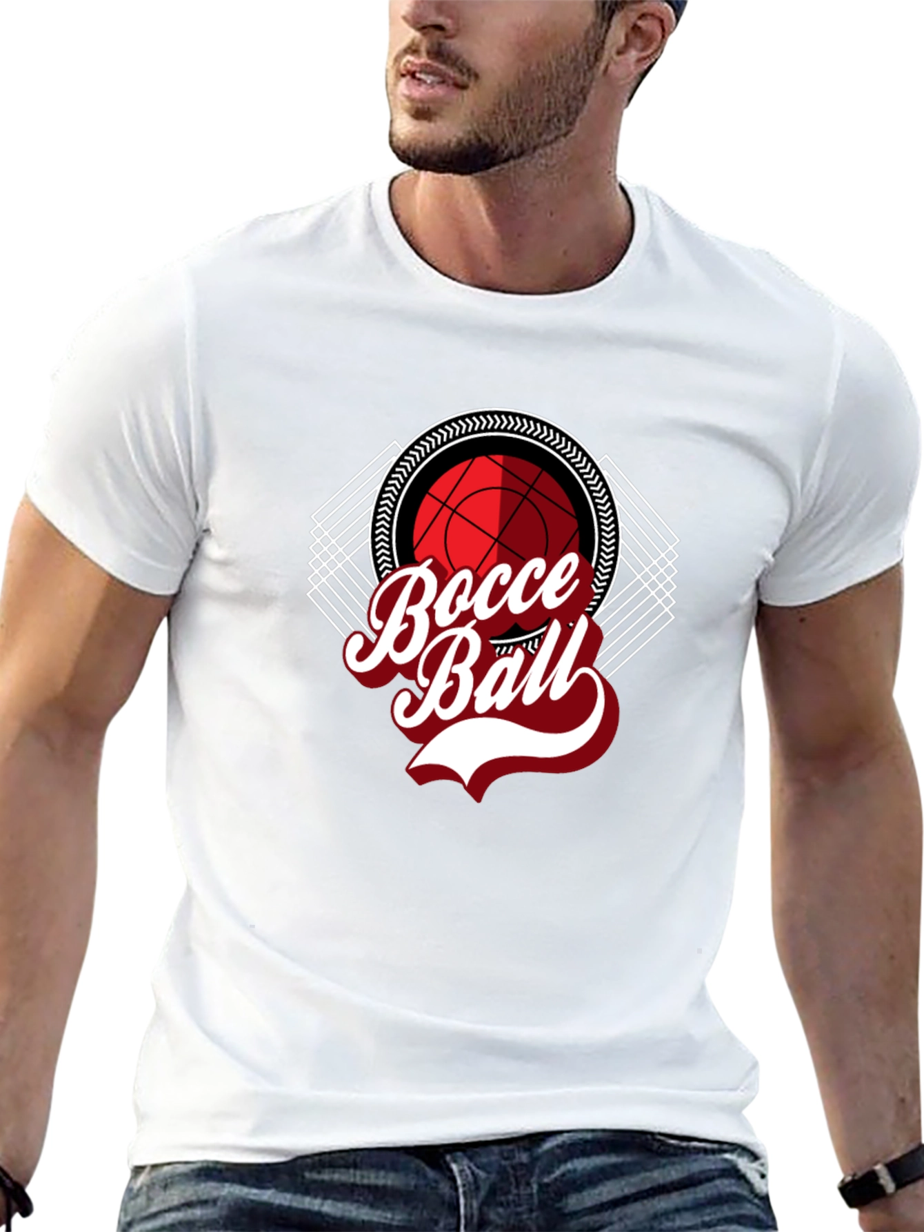 Bocce Ball Graphic Tee - Black Cotton T-Shirt