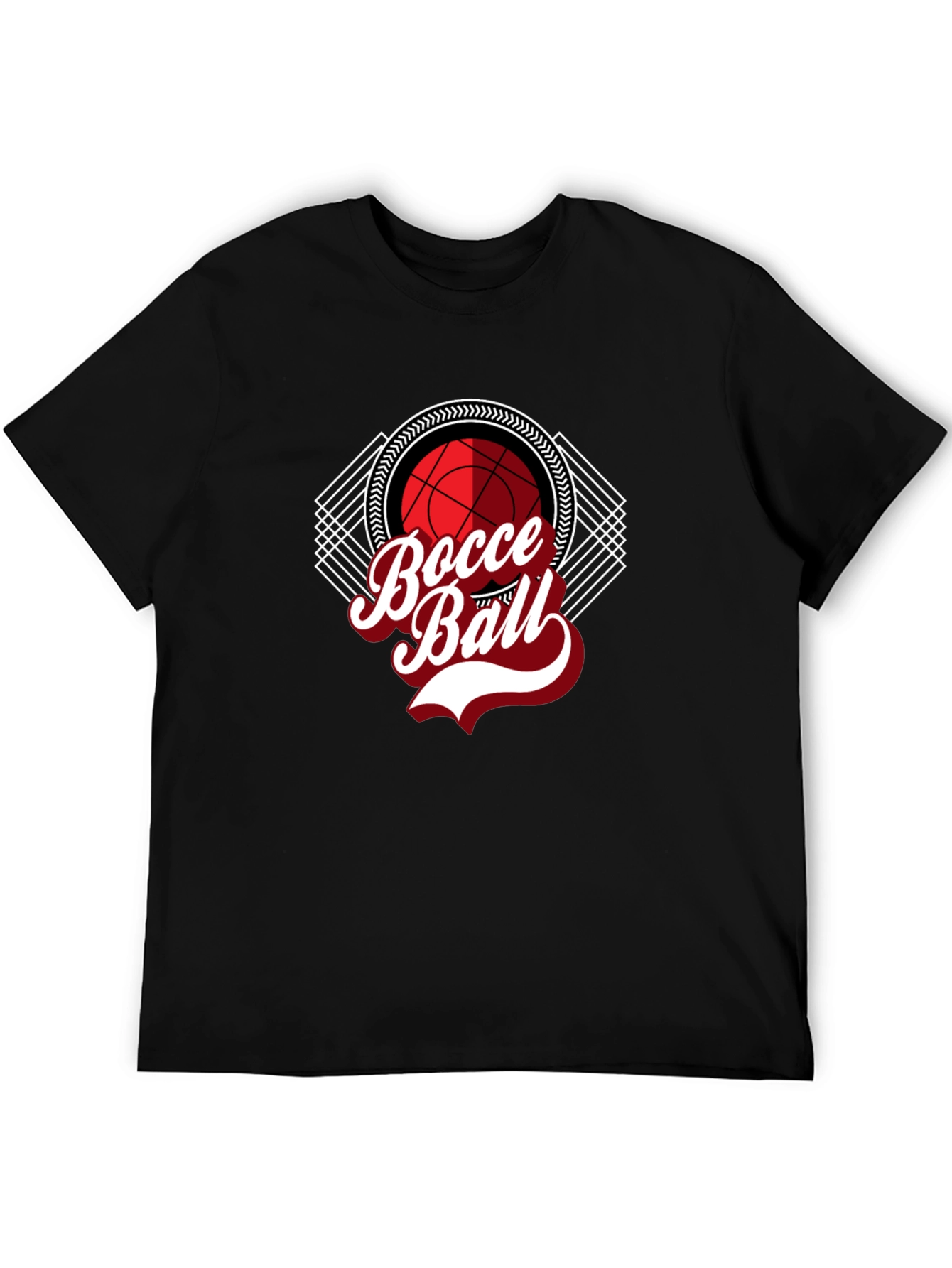 Bocce Ball Graphic Tee - Black Cotton T-Shirt