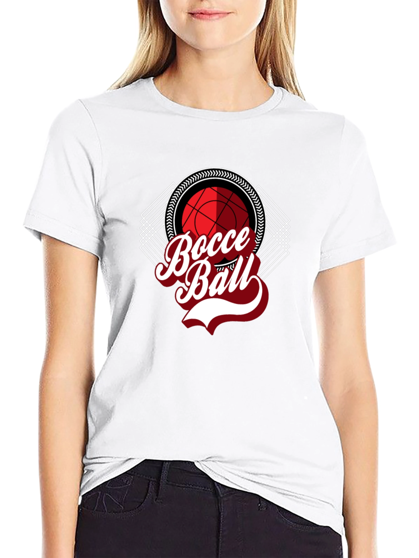 Bocce Ball Graphic Tee - Black Cotton T-Shirt