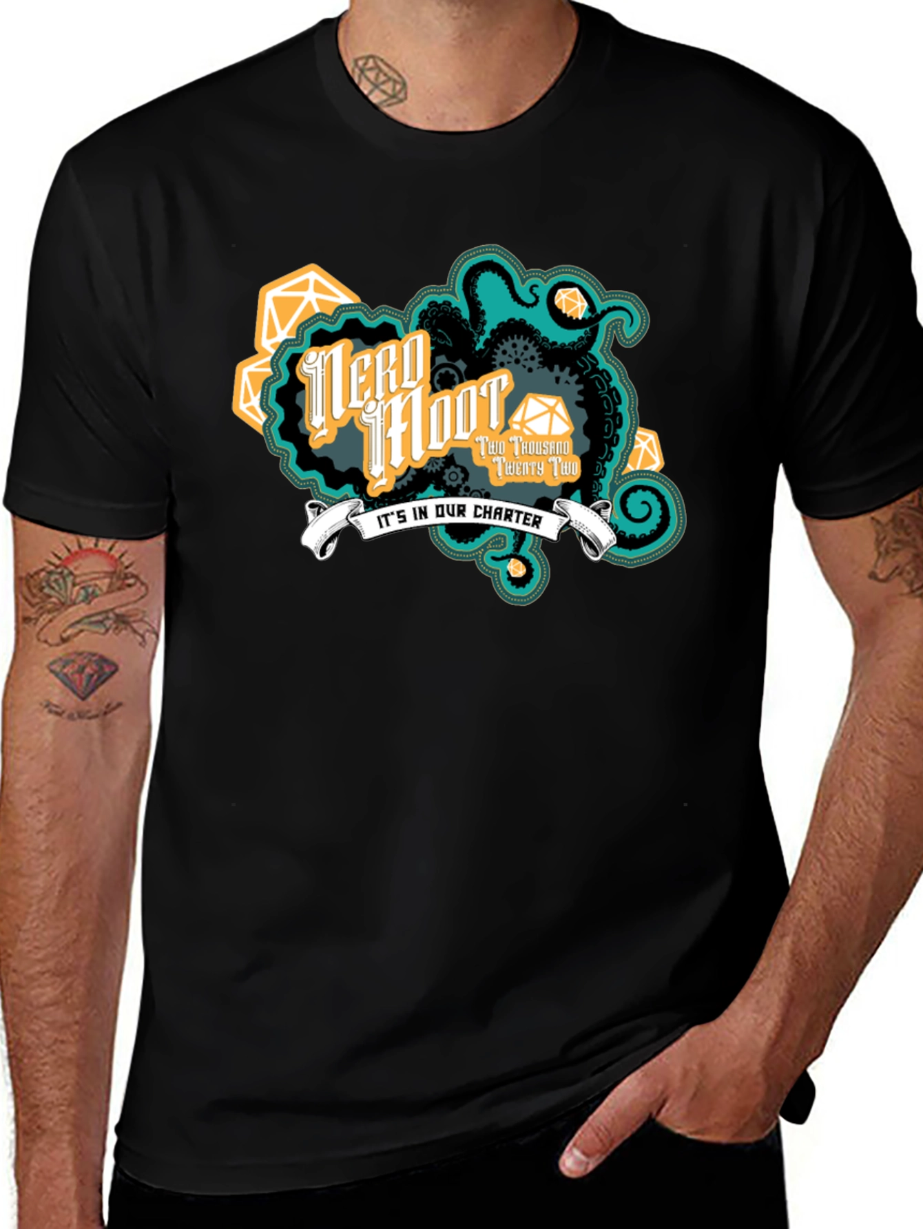 Nerd Iffoot Black T-Shirt