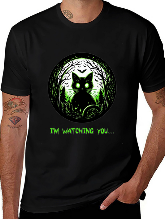 Im Watching You Black Cat T-Shirt