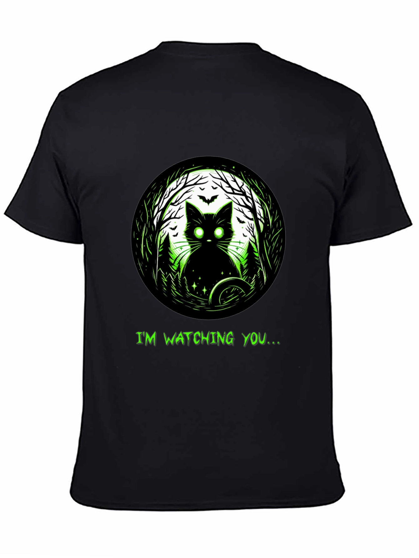 Im Watching You Black Cat T-Shirt