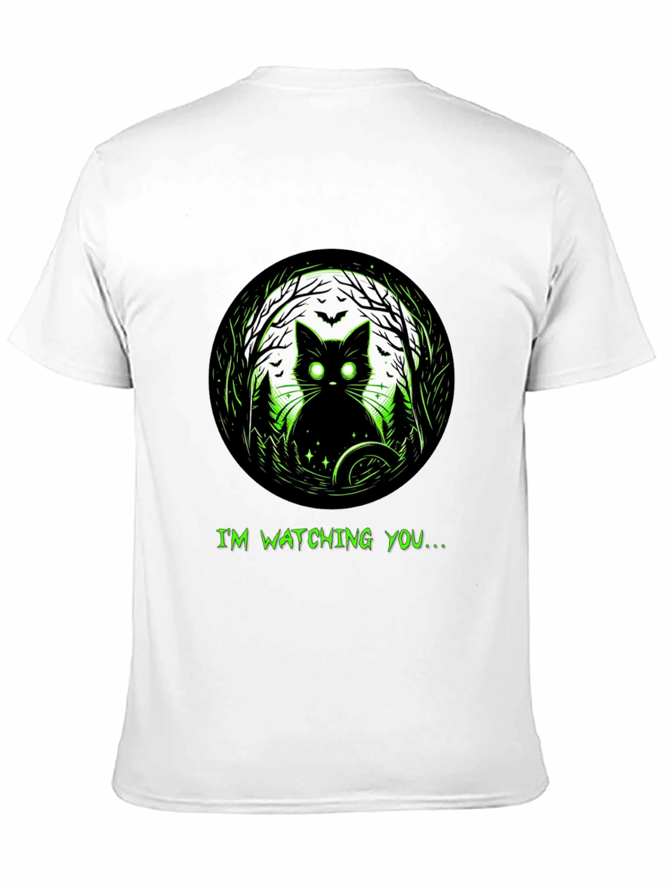 Im Watching You Black Cat T-Shirt