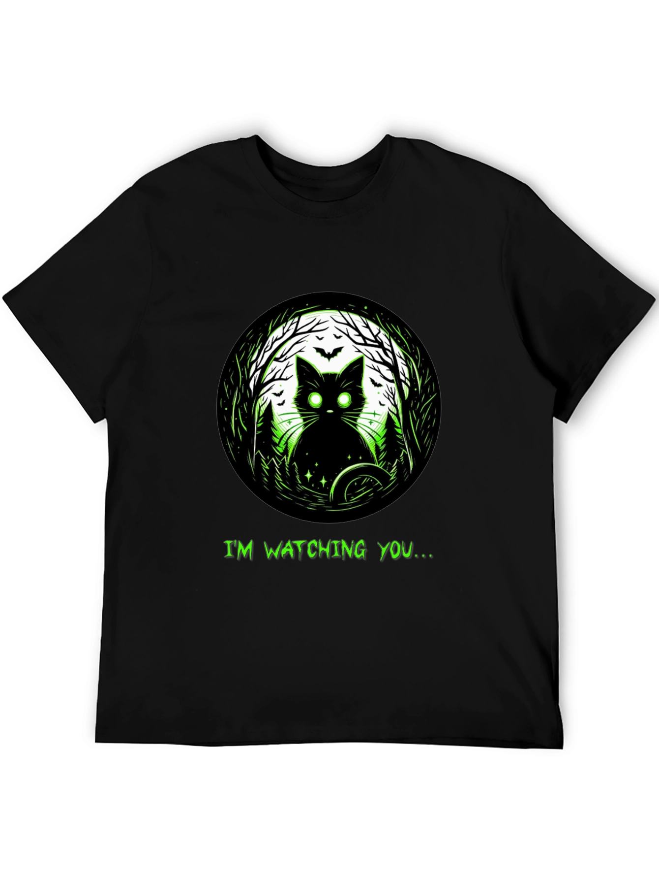 Im Watching You Black Cat T-Shirt