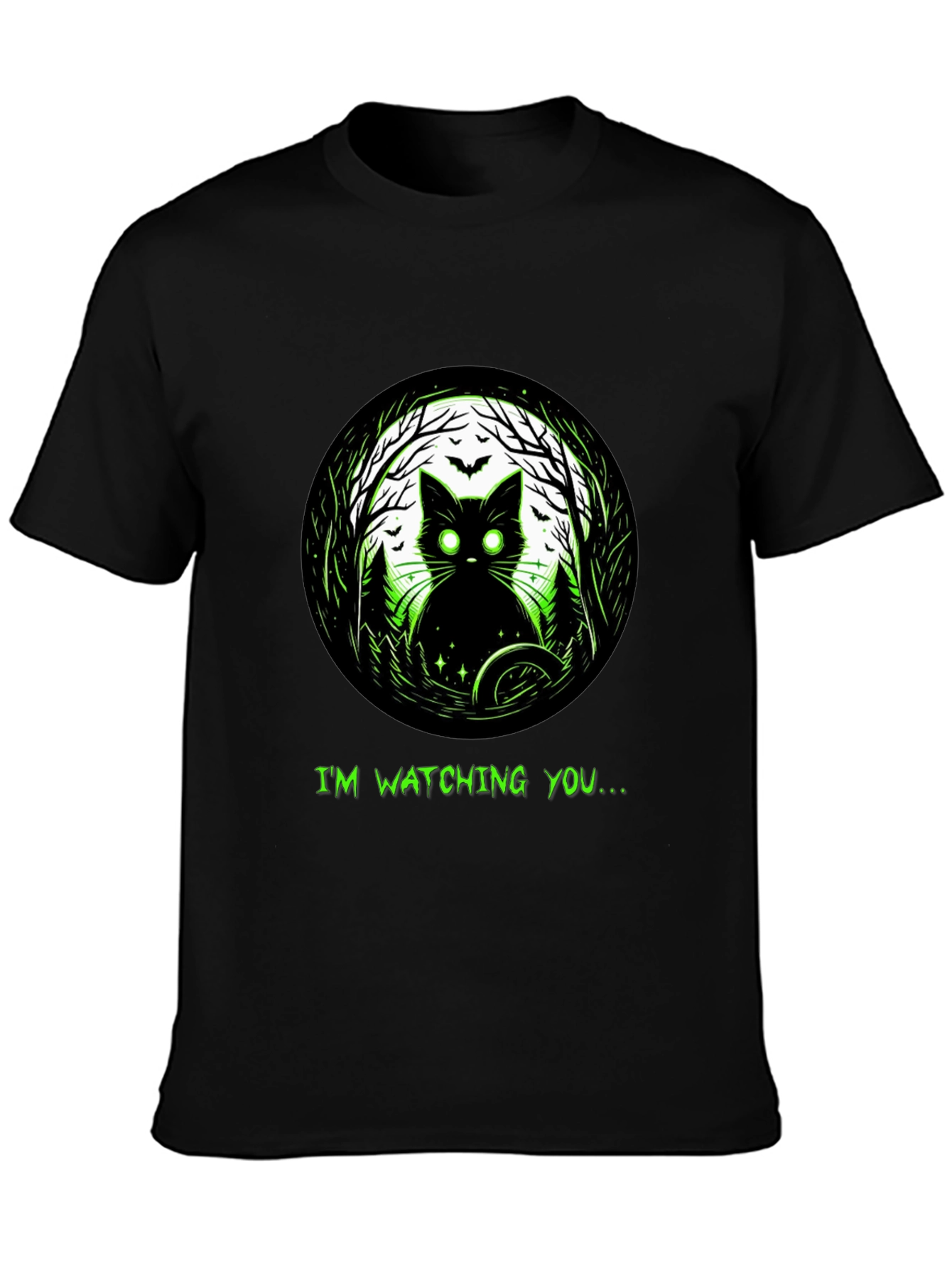 Im Watching You Black Cat T-Shirt