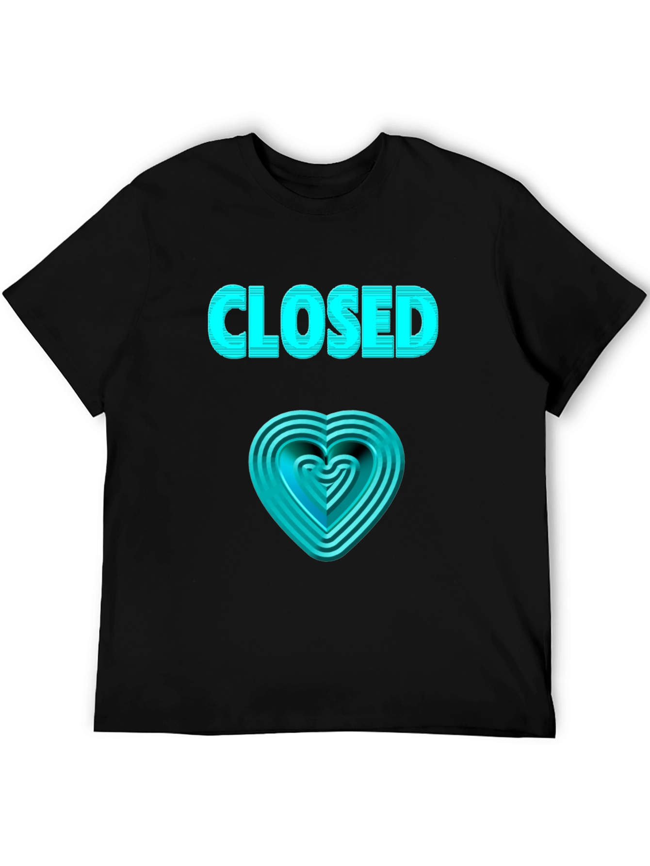 Closed Heart Graphic Tee - Unique Design