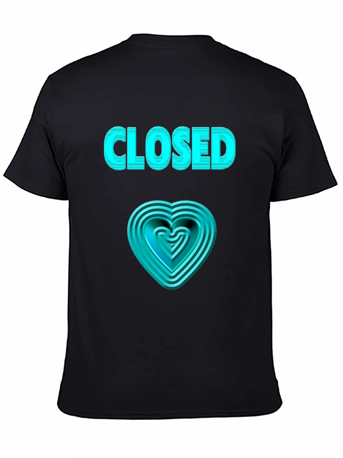 Closed Heart Graphic Tee - Unique Design