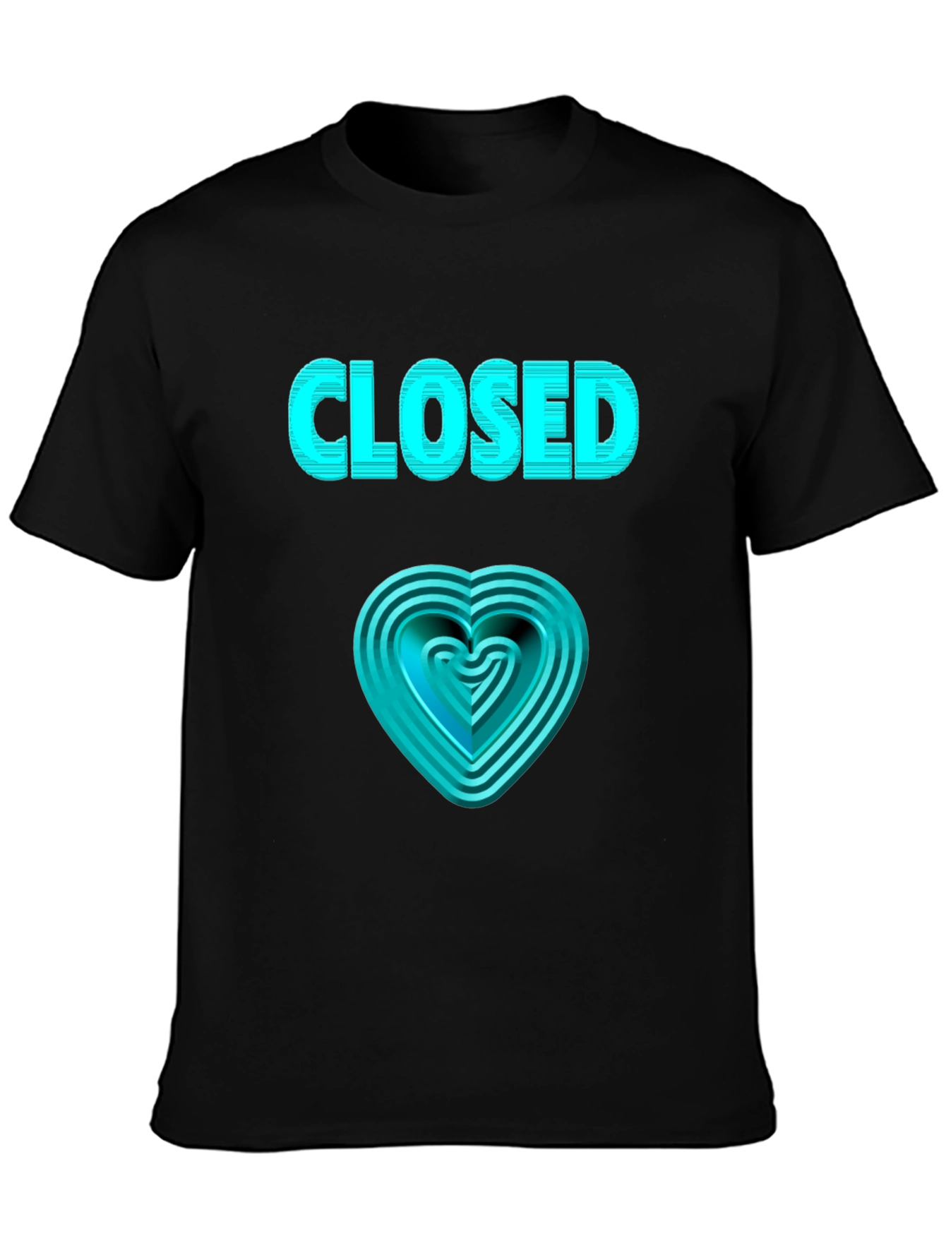 Closed Heart Graphic Tee - Unique Design