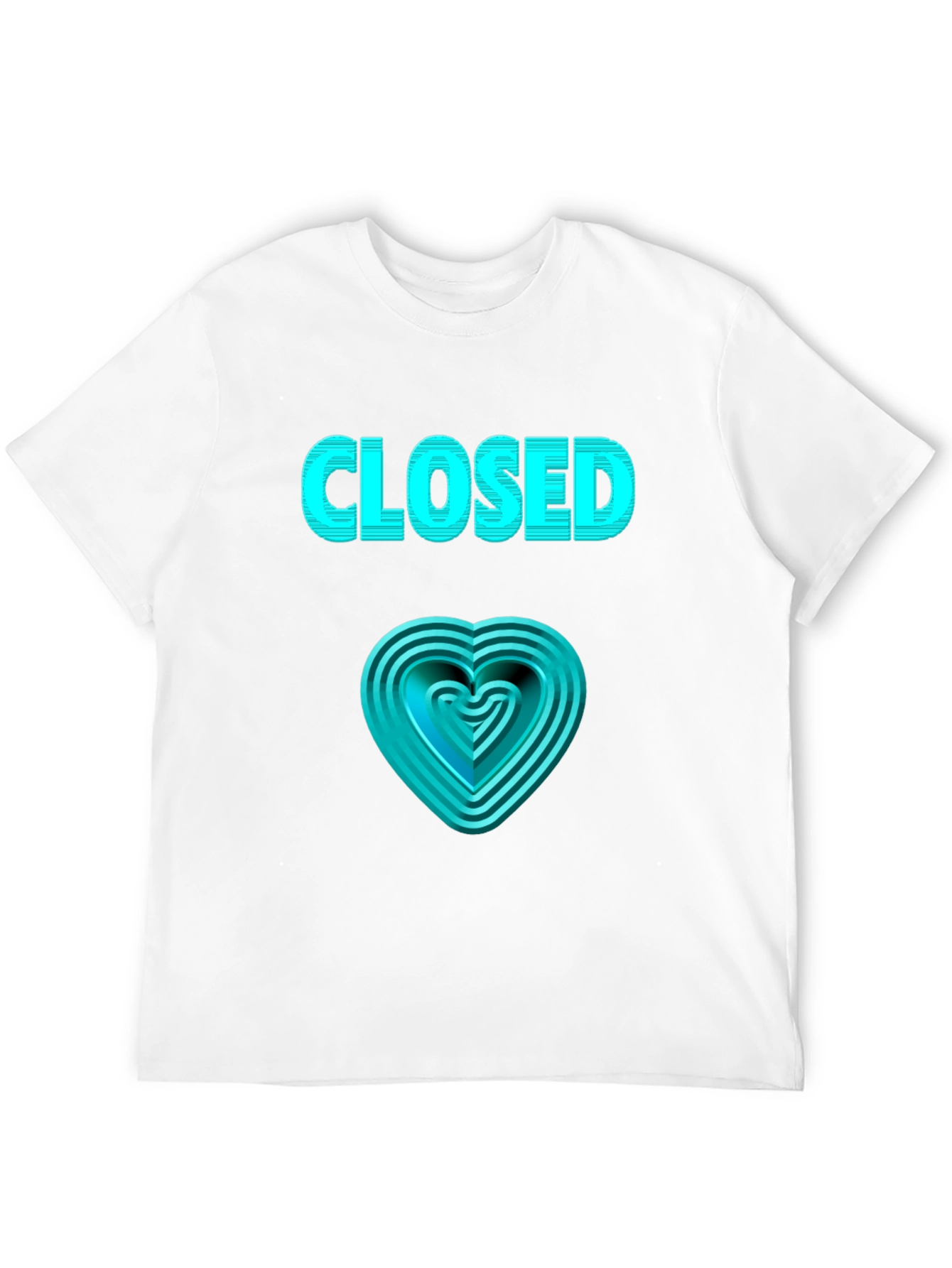 Closed Heart Graphic Tee - Unique Design