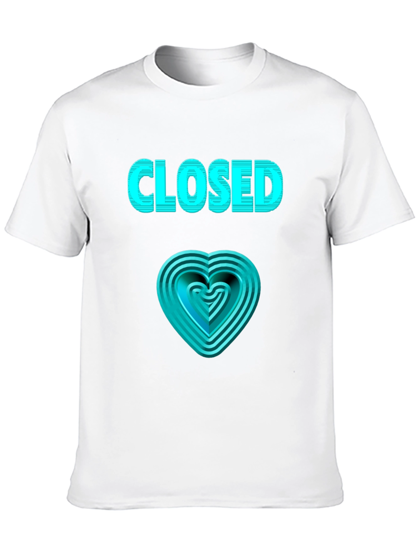 Closed Heart Graphic Tee - Unique Design